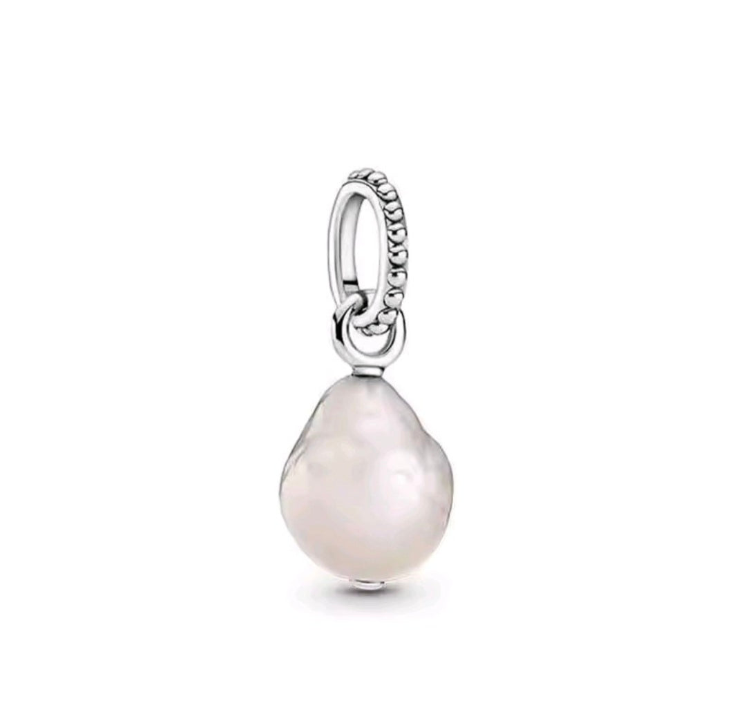 Sterling Silver Baroque Pearl Charm