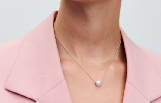 Sterling Silver 45cm Treated Cultured Freshwater Pearl Necklace - Enchanting Charms
