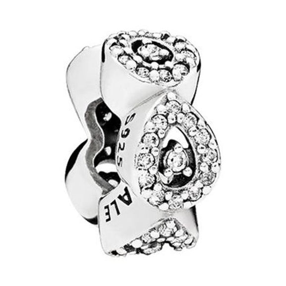 Sterling Silver Cascading Sparkle Spacer Charm