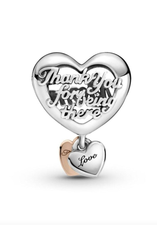 Sterling Silver Mom Thank You For Being There Charm - Enchanting Charms