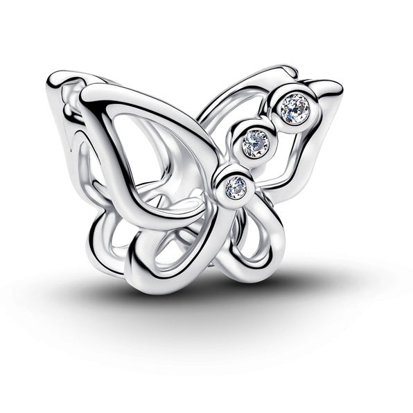 Sterling Silver Openwork Butterfly Charm