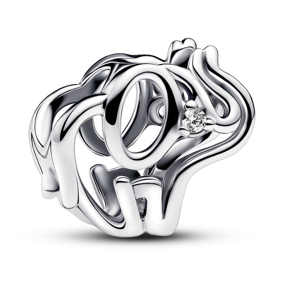 Sterling Silver Openwork Elephant Charm