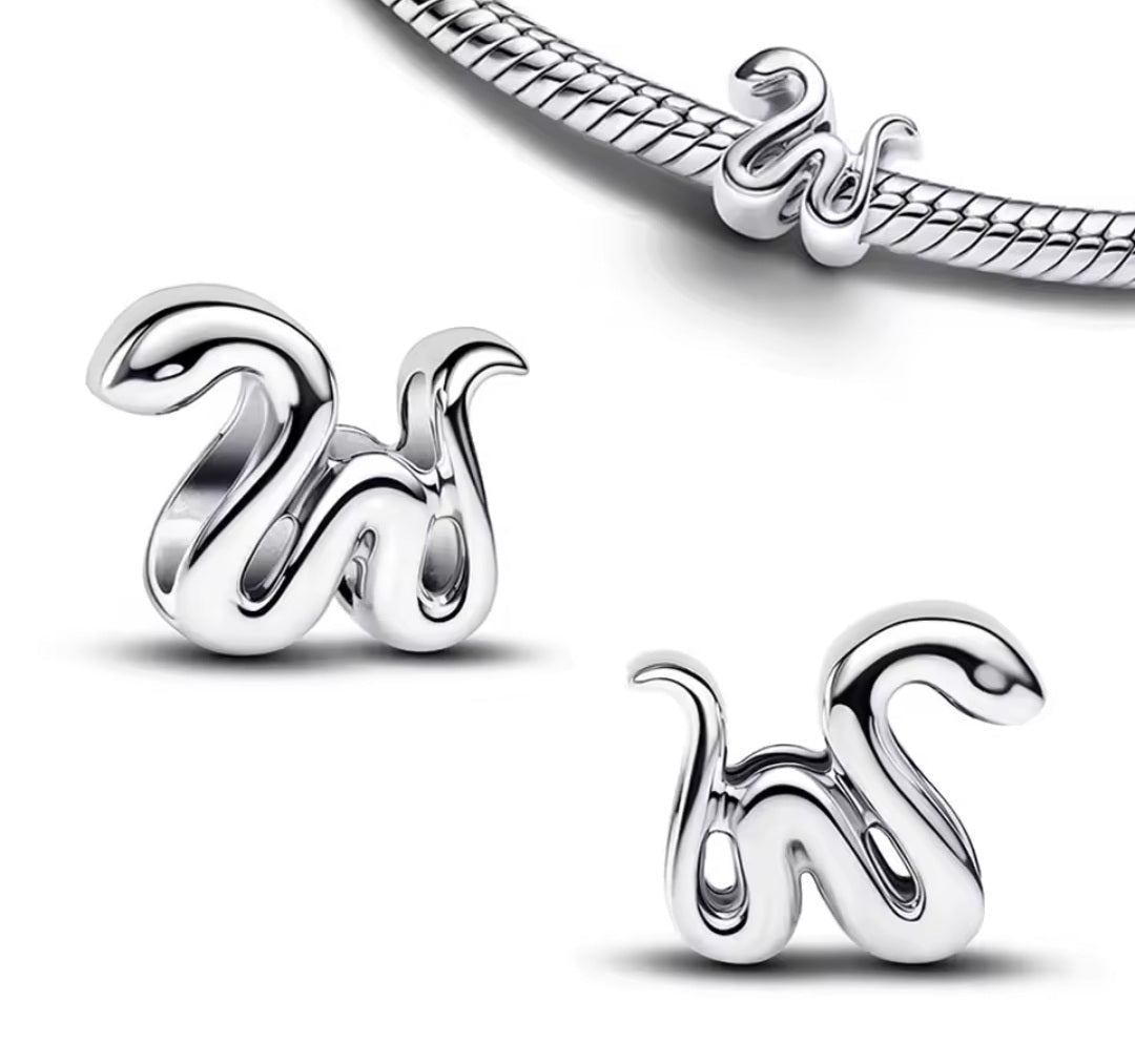 Sterling Silver Snake Mini Charm - Enchanting Charms