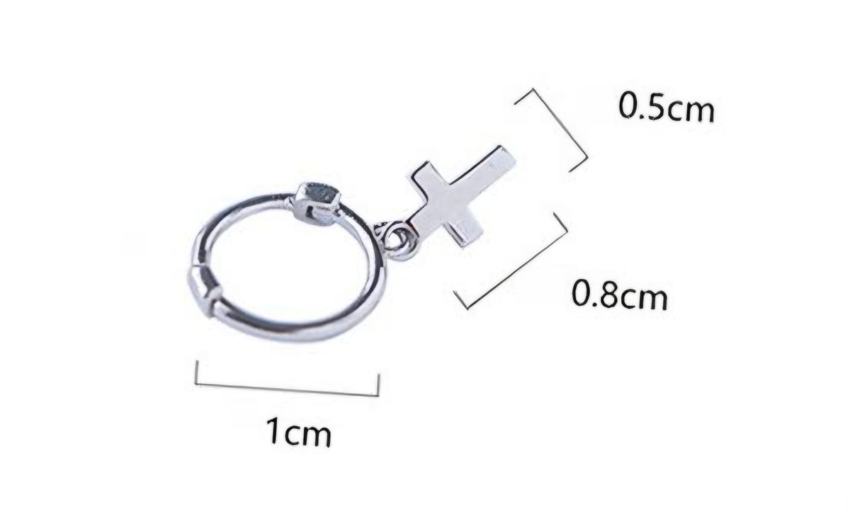 Sterling Silver Small Cross Hoops