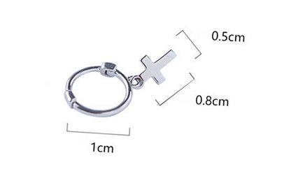 Sterling Silver Small Cross Hoops