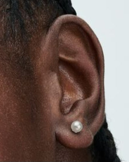 Sterling Silver Treated Freshwater 4.5mm Stud Earrings