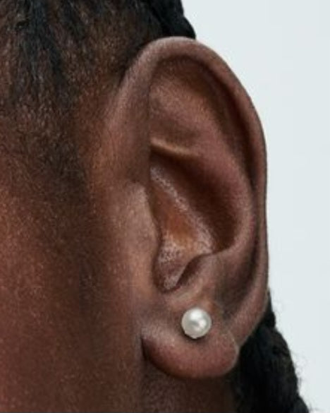 Sterling Silver Treated Freshwater 4.5mm Stud Earrings