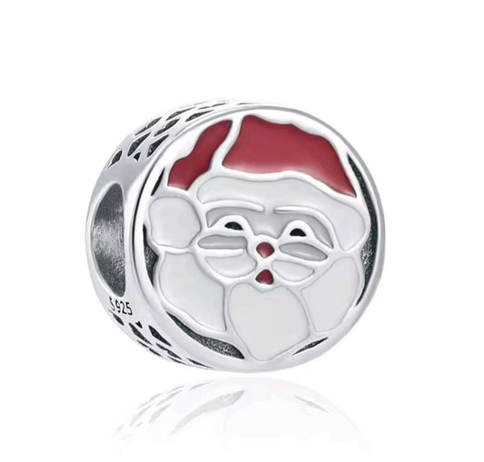 Sterling Silver Santa Christmas Charm