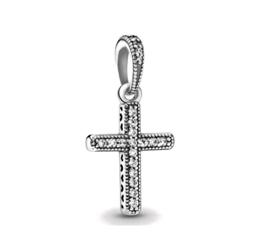 Sterling Silver Sparkling Cross Charm