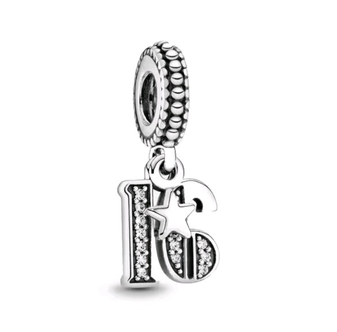 Sterling Silver 16th Birthday Charm - Enchanting Charms