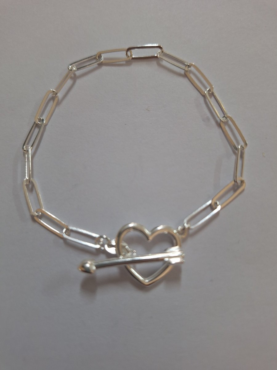 Sterling Silver 19cm 6×11mm Link Paperclip Bracelet - Enchanting Charms