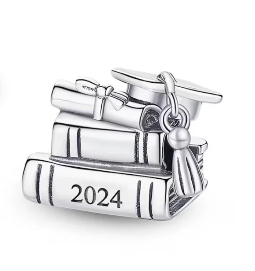 Sterling Silver 2024 Graduation Charm - Enchanting Charms
