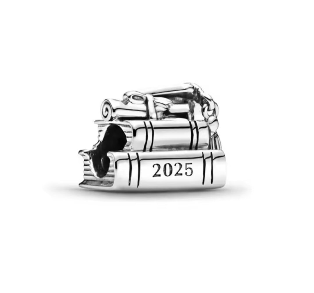 Sterling Silver 2025 Graduation Charm - Enchanting Charms