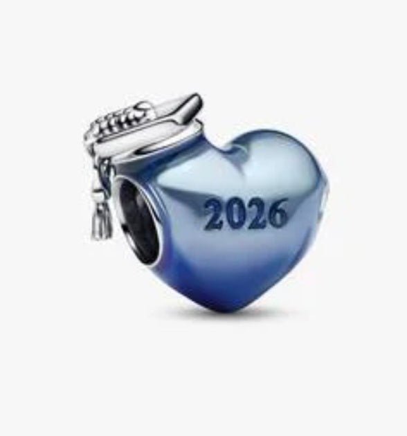Sterling Silver 2026 Blue Graduation Charm - Enchanting Charms