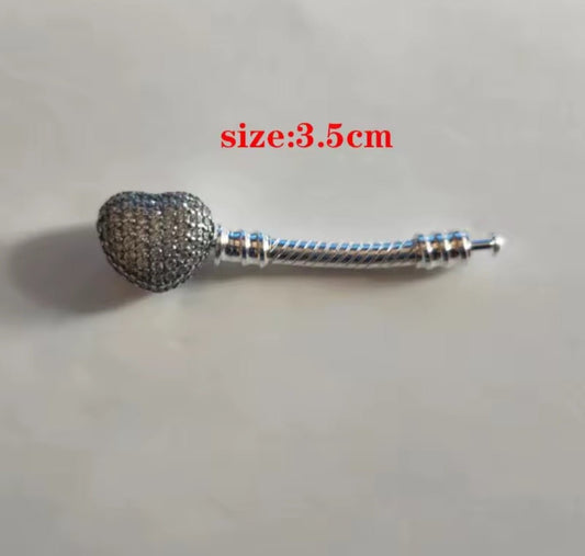 Sterling Silver 3.5cm Heart Clasp Bracelet Extender for Bracelet - Enchanting Charms