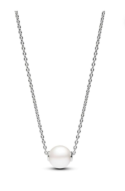 Sterling Silver 45cm Treated Cultured Freshwater Pearl Necklace - Enchanting Charms