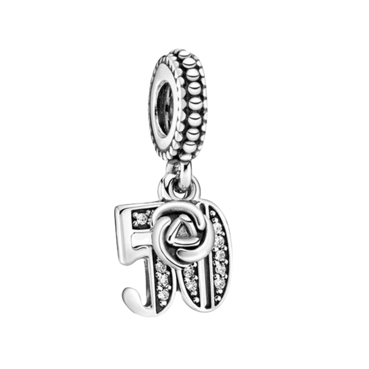 Sterling Silver 50th Charm - Enchanting Charms