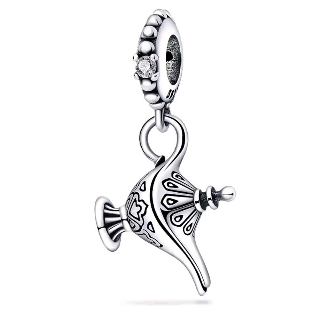 Sterling Silver Aladdin's Magic Lamp Charm - Enchanting Charms