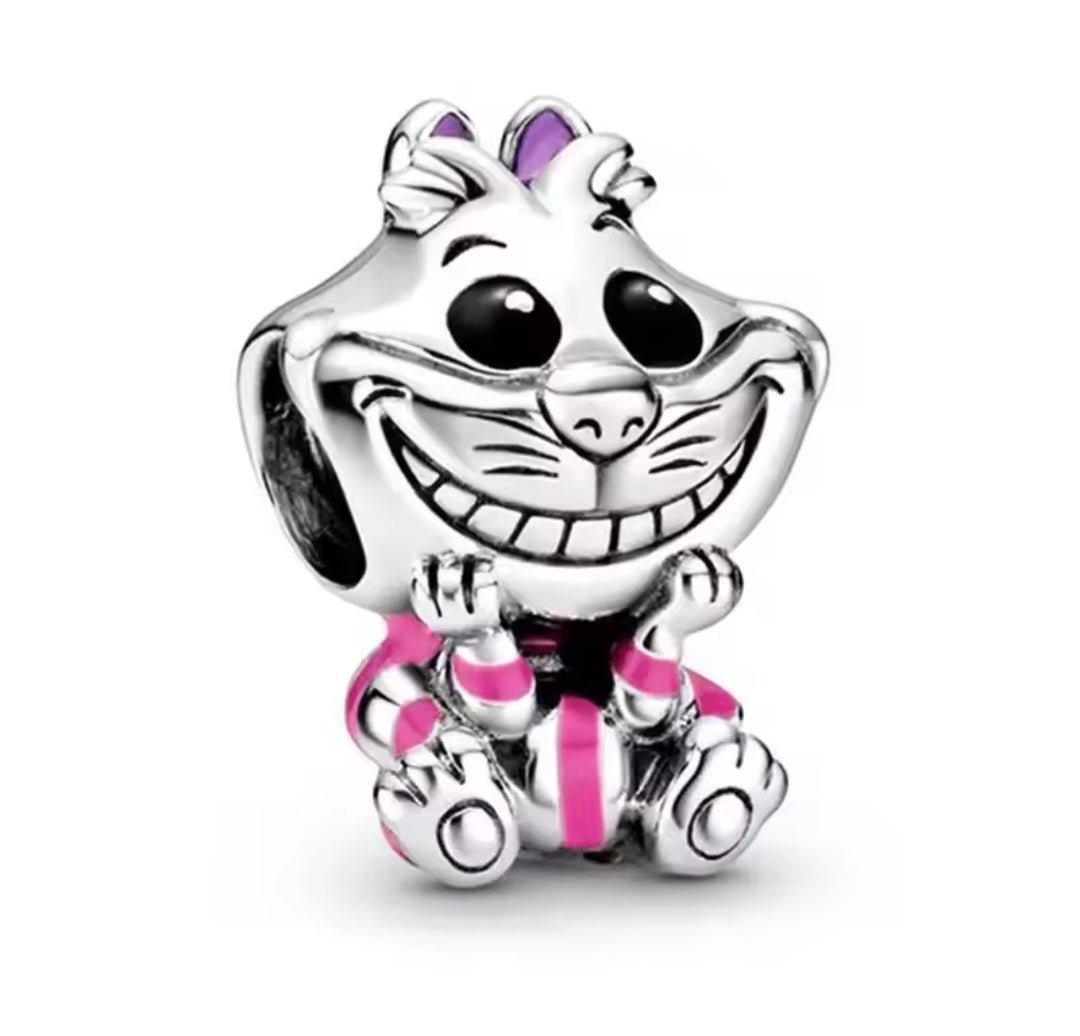 Sterling Silver Alice In Wonderland Cheshire Cat Charm - Enchanting Charms