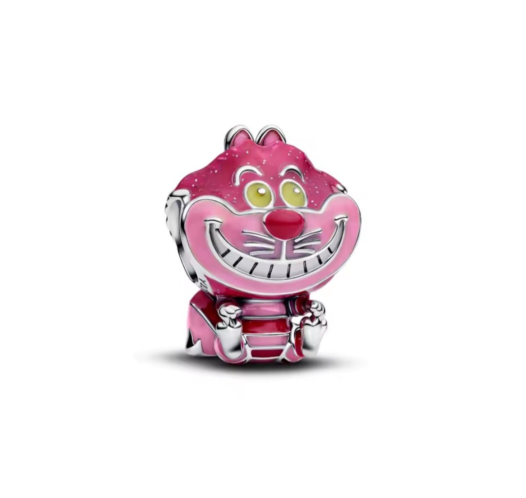 Sterling Silver Alice In Wonderland Cheshire Cat Charm - Enchanting Charms