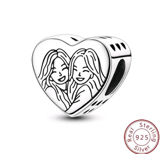 Sterling Silver Always My Sister Forever My Friend Charm - Enchanting Charms