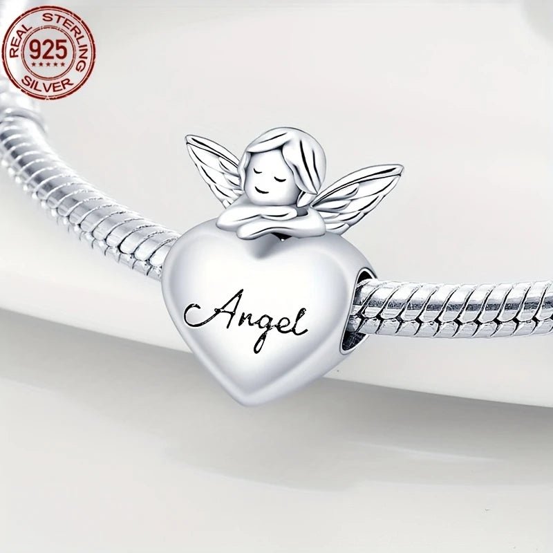 Sterling Silver Angel Love Charm - Enchanting Charms