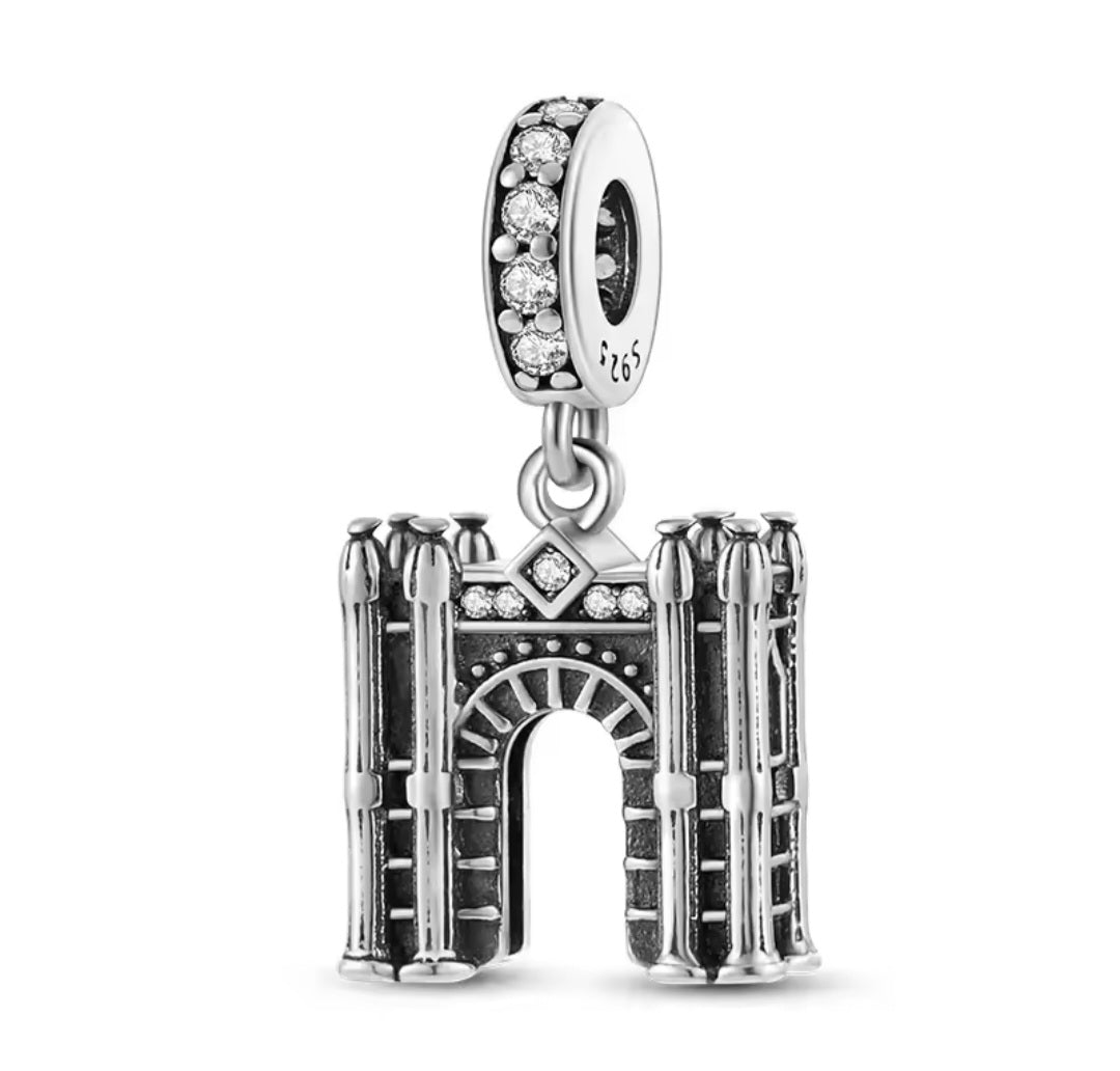 Sterling Silver Arc de Triomph Charm - Enchanting Charms