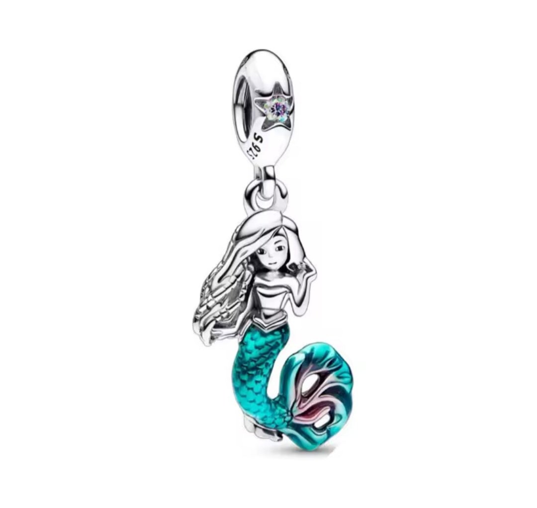 Sterling Silver Ariel Mermaid Charm - Enchanting Charms