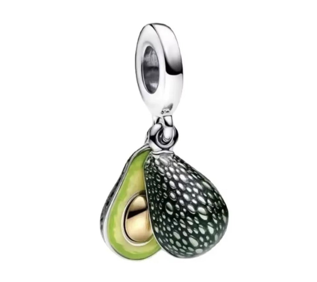 Sterling Silver Avocado Charm - Enchanting Charms