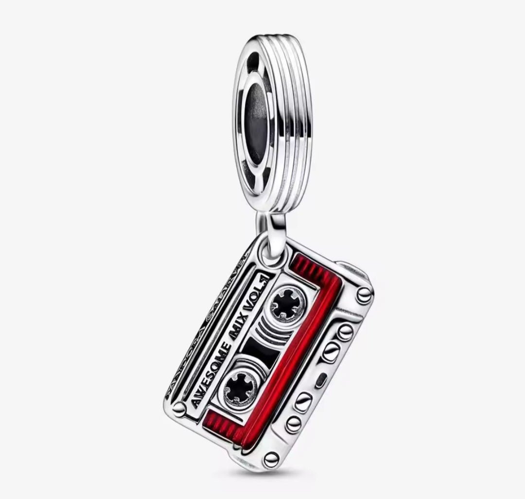 Sterling Silver Awesome Mix Volume.1 Tape Charm - Enchanting Charms