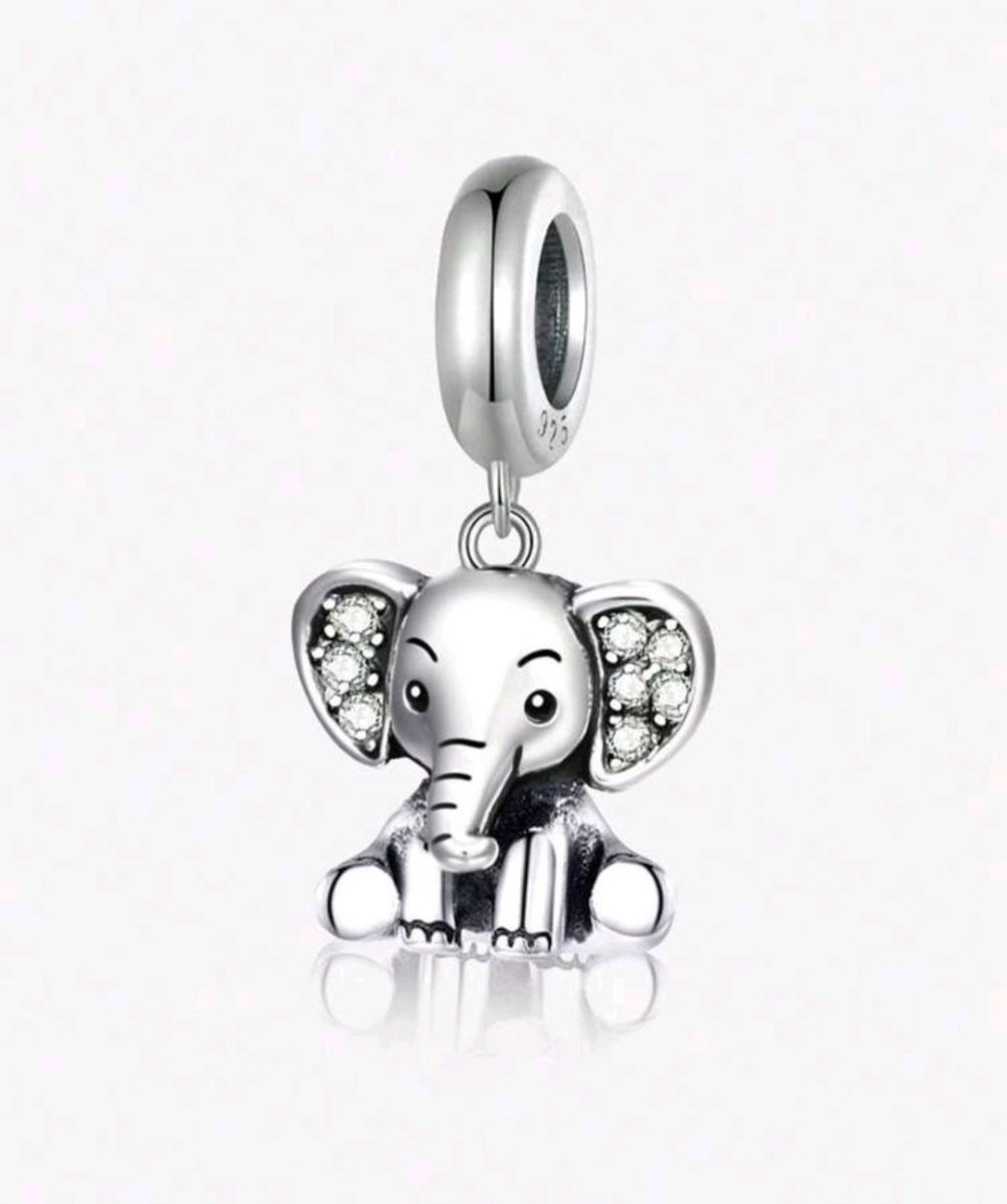 Sterling Silver Baby Elephant Charm - Enchanting Charms