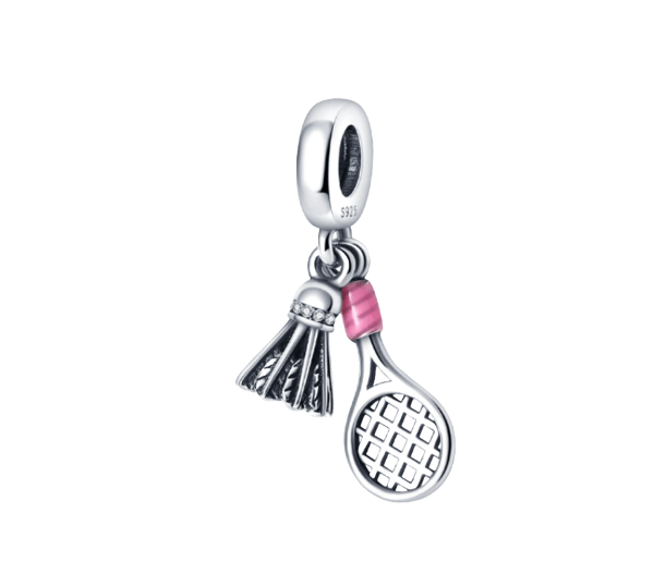 Sterling Silver Badminton Charm - Enchanting Charms
