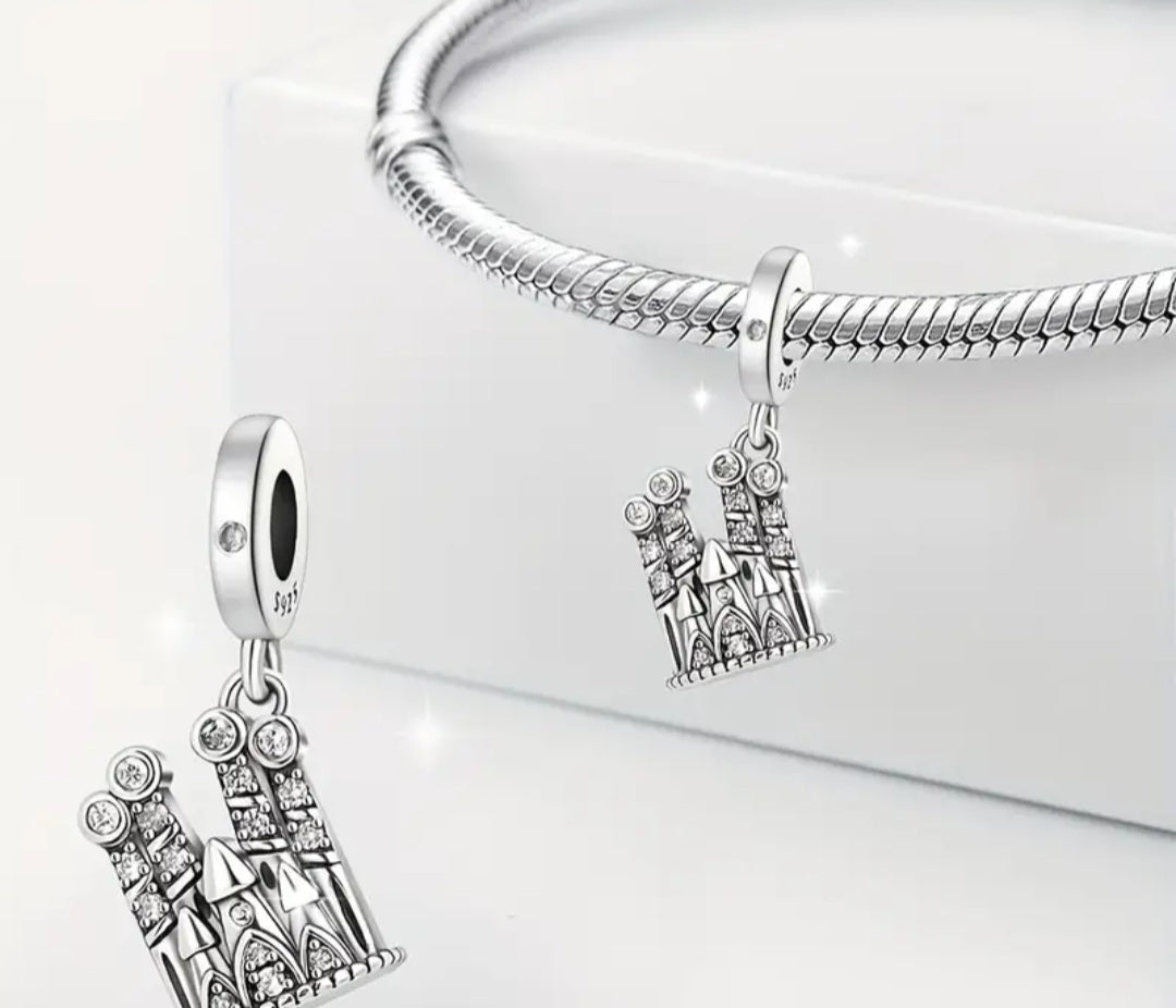 Sterling Silver Barcelona Monument Travel Charm - Enchanting Charms