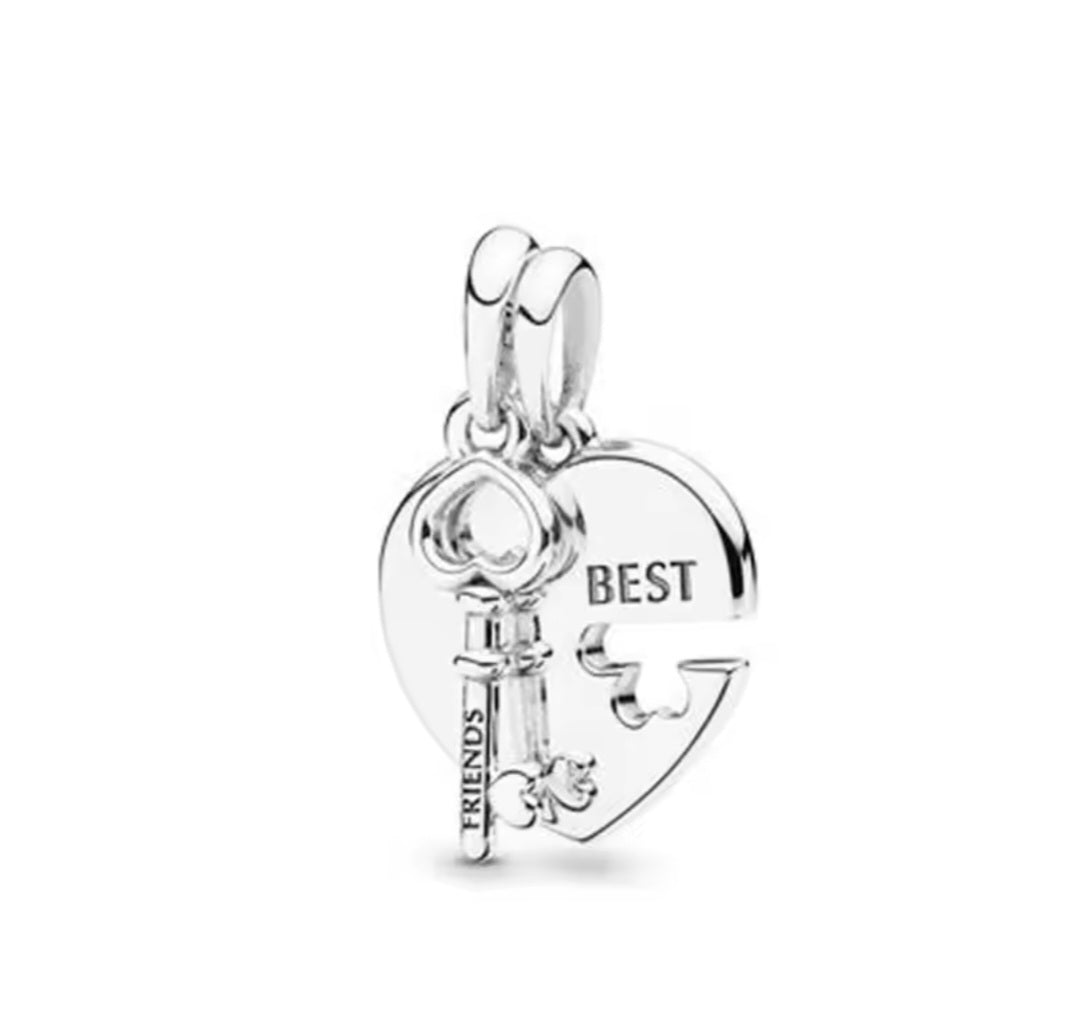 Sterling Silver Best Friends Charm - Enchanting Charms
