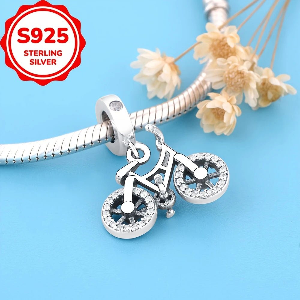 Sterling Silver Bicycle Charm - Enchanting Charms