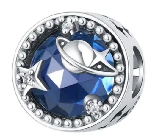 Sterling Silver Blue Space Charm - Enchanting Charms