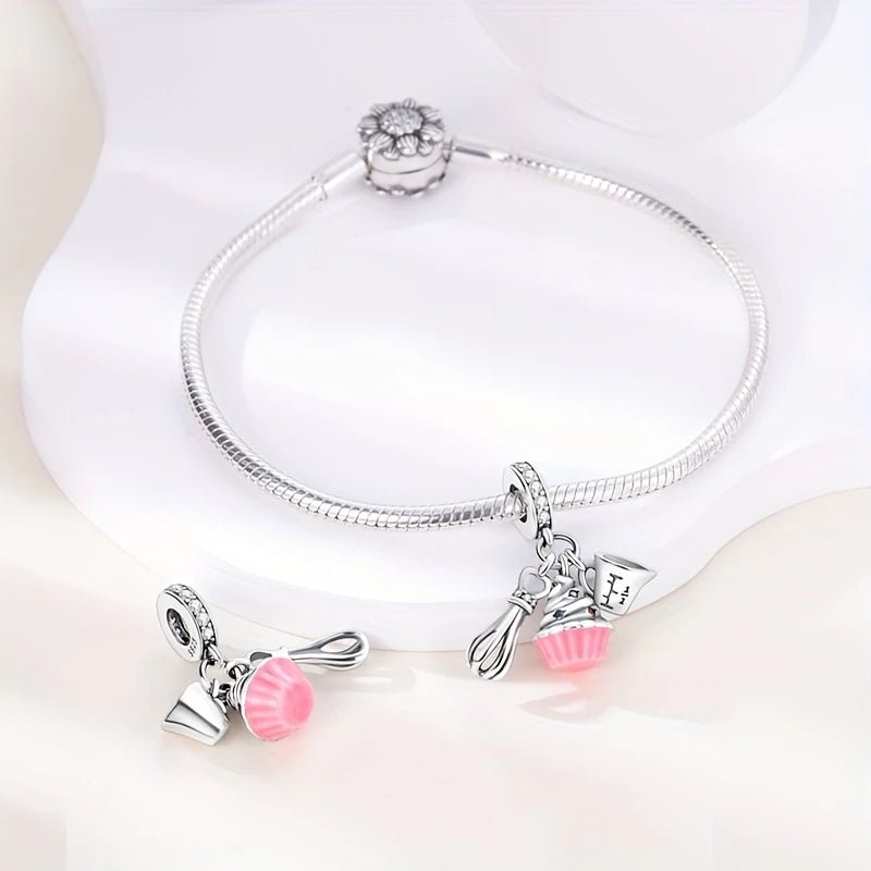Sterling Silver Cake Baking Charm - Enchanting Charms