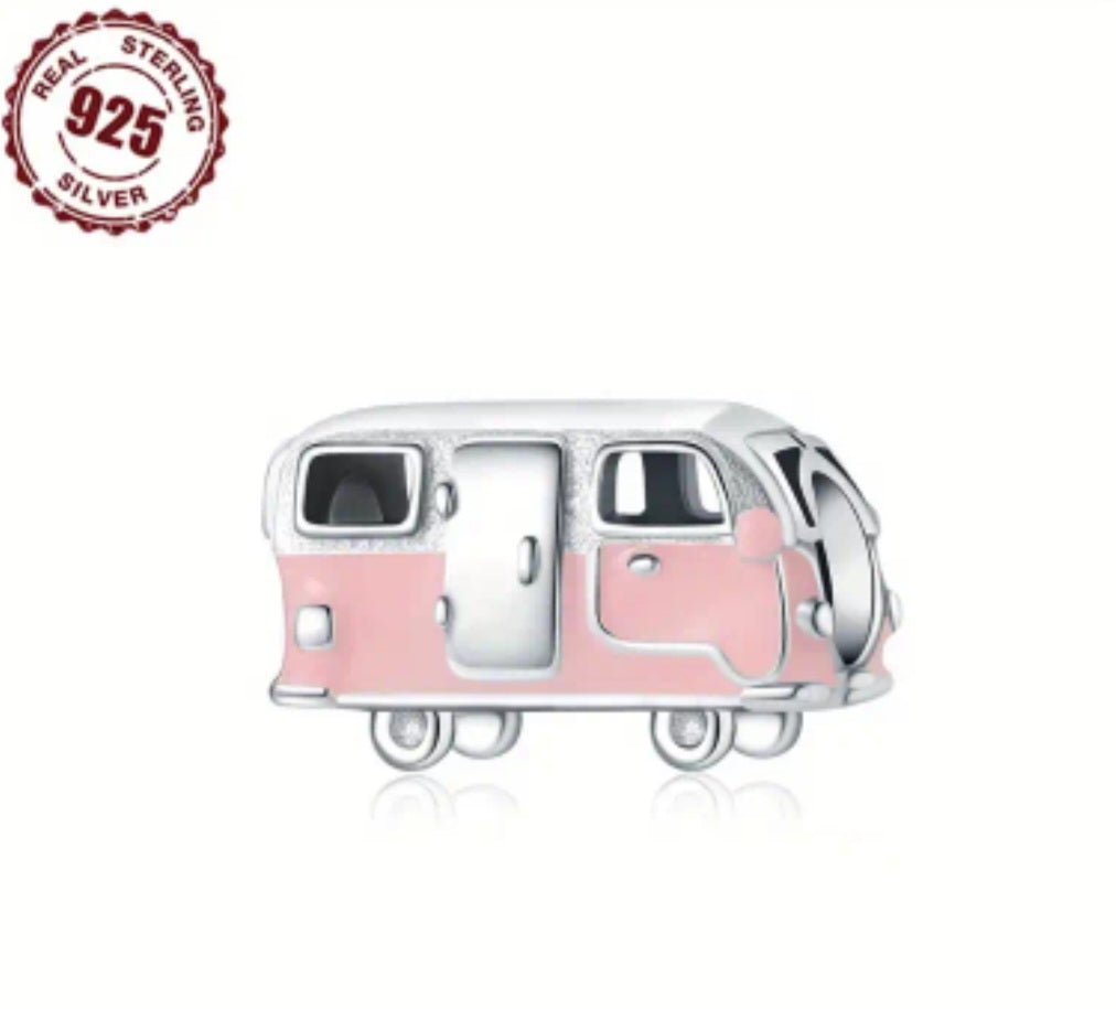 Sterling Silver Camper Van Charm - Enchanting Charms