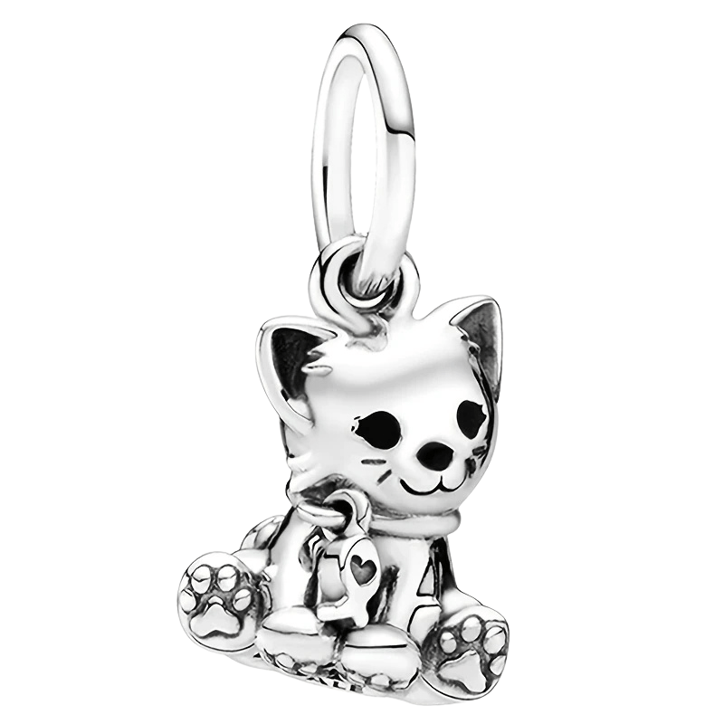 Sterling Silver Cat Charm - Enchanting Charms