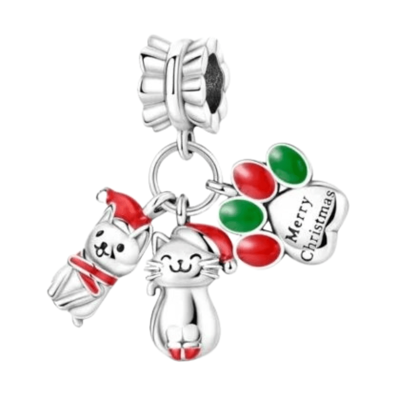 Sterling Silver Cat & Dog Charm - Enchanting Charms
