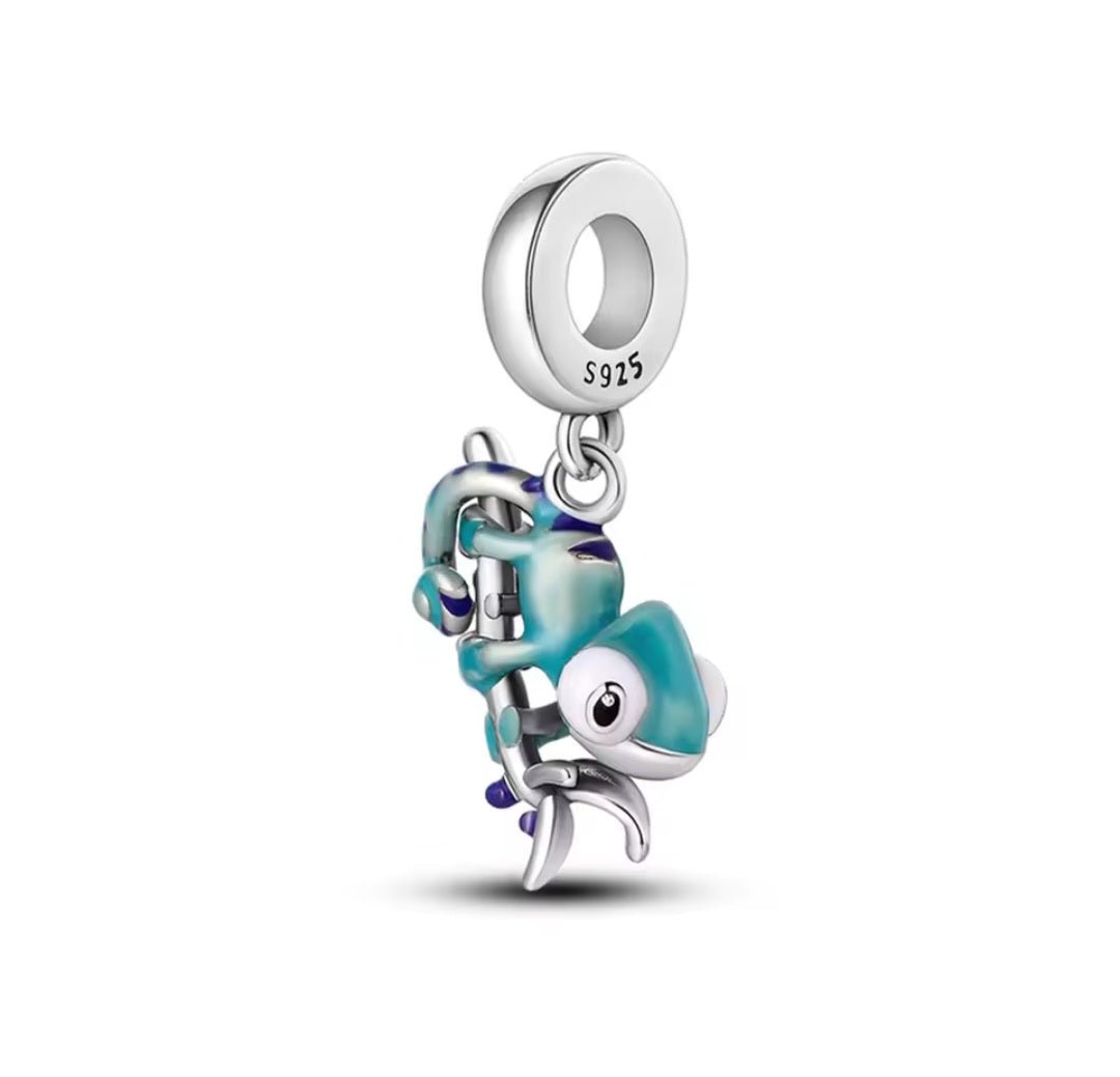 Sterling Silver Chameleon Charm - Enchanting Charms