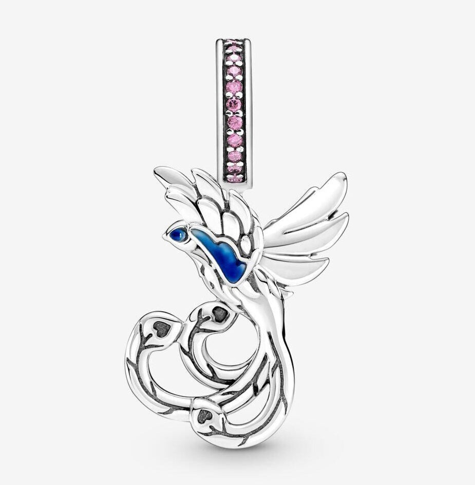 Sterling Silver Chinese Mythical Phoenix Bird Charm - Enchanting Charms