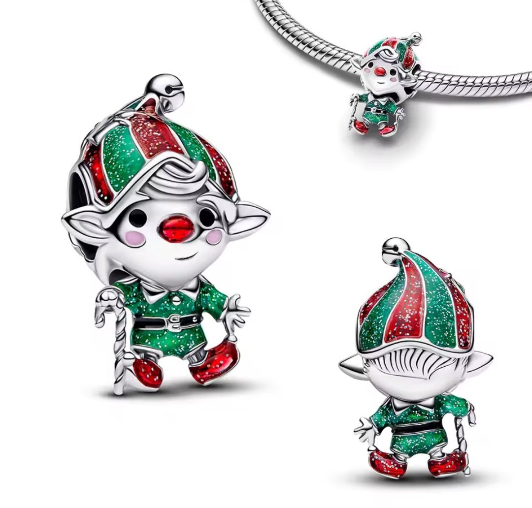 Sterling Silver Christmas Gnome Charm - Enchanting Charms