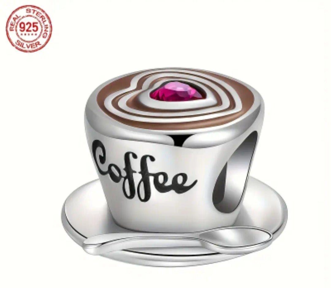 Sterling Silver ♡ Coffee Charm - Enchanting Charms