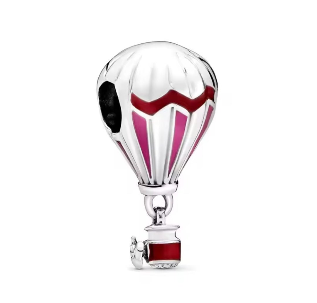 Sterling Silver Colourful Airballoon Charm - Enchanting Charms