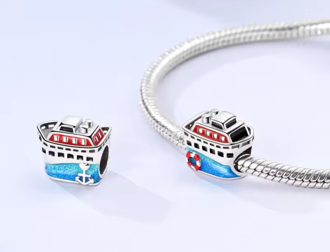 Sterling Silver Cruise Ship Charm - Enchanting Charms