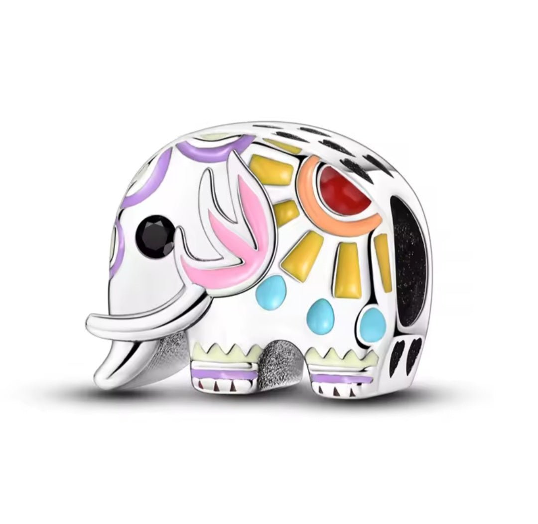Sterling Silver Cute Elephant Charm - Enchanting Charms