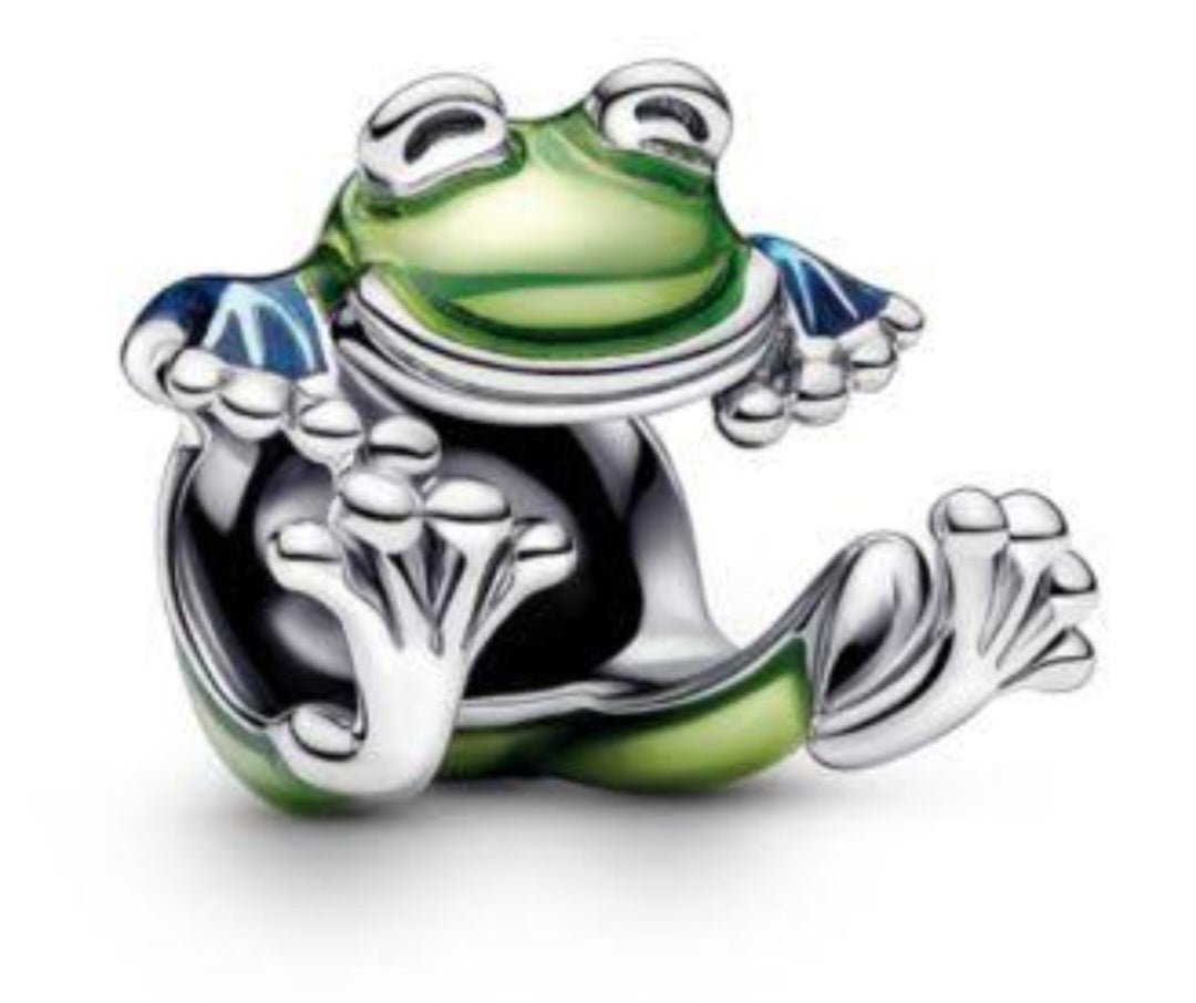 Sterling Silver Cute Frog Charm - Enchanting Charms