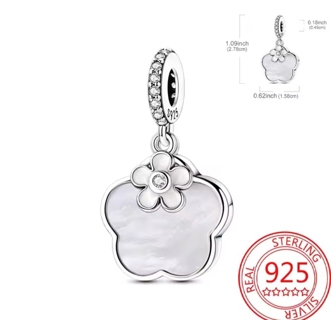 Sterling Silver Daisy Flower Charm - Enchanting Charms