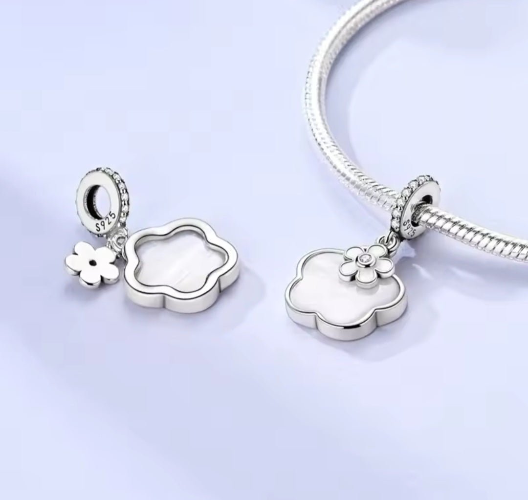 Sterling Silver Daisy Flower Charm - Enchanting Charms